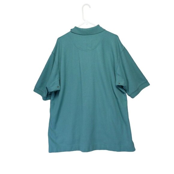 Timberland Weathergear Polo Shirt Mens XL Green Teal Short Sleeve Logo‎ Collar - Picture 5 of 9